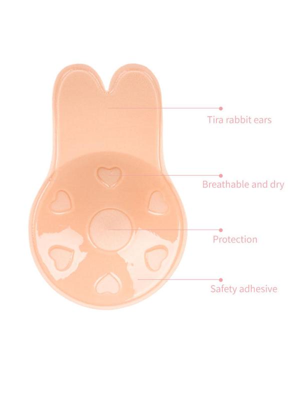 1 Pair Cute Rabbit Ear Shaped Self-adhesive Breast Lift Tape, Invisible Breathable Anti-sagging Nipple Cover, Women's Lingerie Accessories for Daily Wear