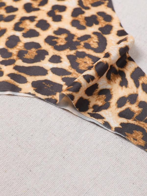 Women's Leopard Print Thong, Soft Comfy Breathable Seamless Panty for Daily Wear, Ladies Underwear for All Seasons