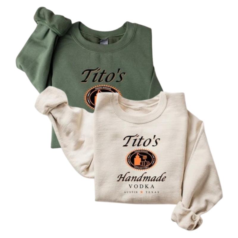 Tito's Crewneck, Premium Tito's Handmade Vodka Sweatshirt For Women