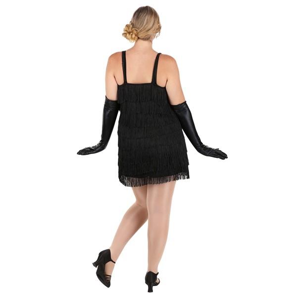 Women's Black Fringe Flapper Costume