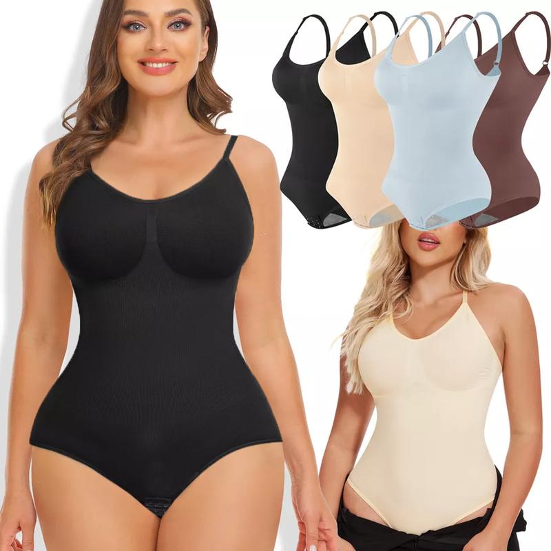 Women Seamless Covered Bust Jumpsuit Thong Bodysuit Plus Size Comfort Tummy Control Shapewear Womenswear Breathable Hip