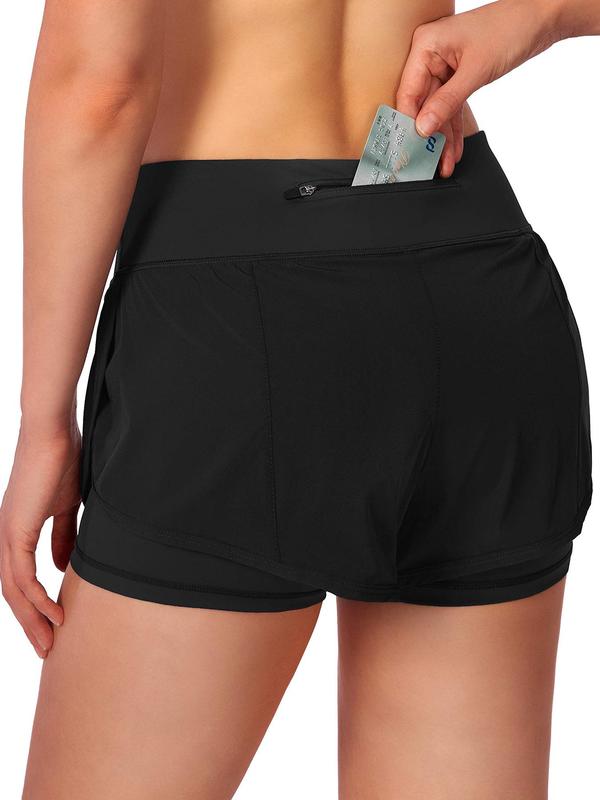 Women's 2-IN-1 Pocket Zipper Wrap Shorts, Summer Clothes Women, Casual Comfy Breathable Shorts for Daily Wear, Ladies Summer Bottoms