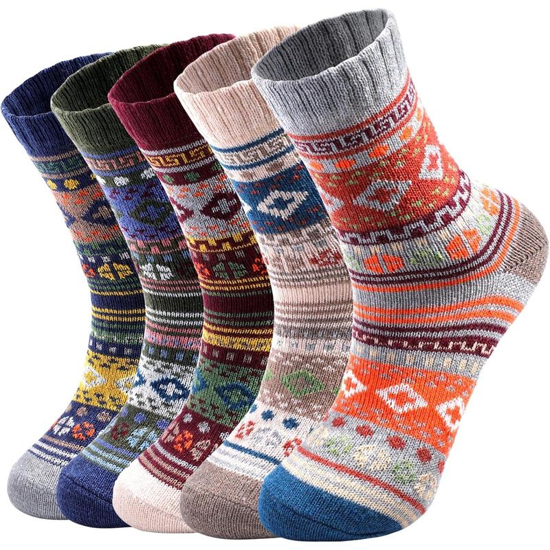 Clothclose Wool Socks - Winter Warm Wool Socks for Women Men, Soft Cozy Socks, Thick Knit Crew Socks Boot Socks for Women Men