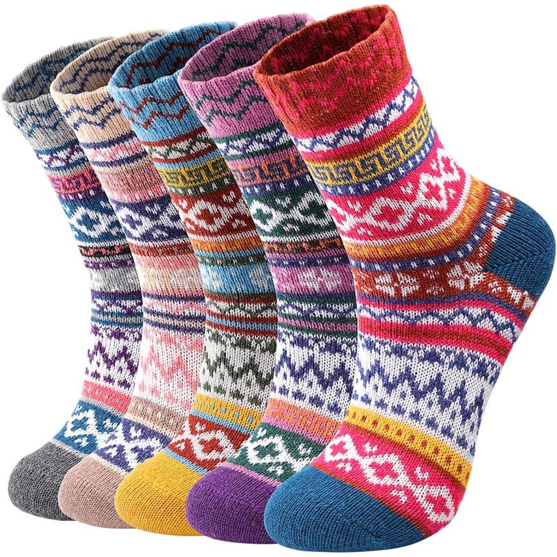 Clothclose Wool Socks - Winter Warm Wool Socks for Women Men, Soft Cozy Socks, Thick Knit Crew Socks Boot Socks for Women Men