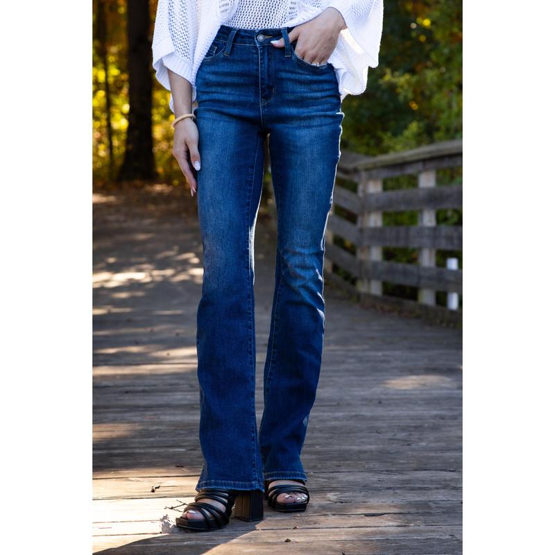 * 3 DIFFERENT LENGTHS! Judy Blue One For You, Me, And Her High-Rise Slim Fit Bootcut Denim Fabric Flat Fabric Flat Jean Womenswear