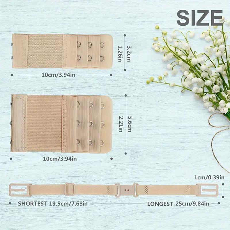 Elastic Bra Extender, 12pcs set Adjustable Non-slip Strap, Hook-and-eye Closure, Underwear Accessories Set, Sewing Accessories for Women