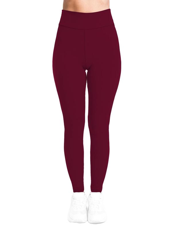 Women's Solid Color High Waist Leggings, Casual Comfy Skinny Pants for Daily Wear, Ladies Bottoms for All Seasons