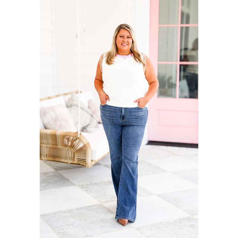 Judy Blue High Rise Medium Wash Classic Flare Jeans