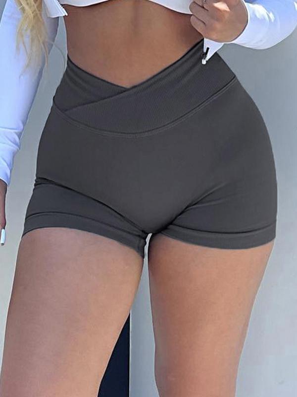 Women's Solid Drop Waist Shorts, Casual Comfy Breathable Skinny Shorts for Daily Wear, Ladies Bottoms for All Seasons