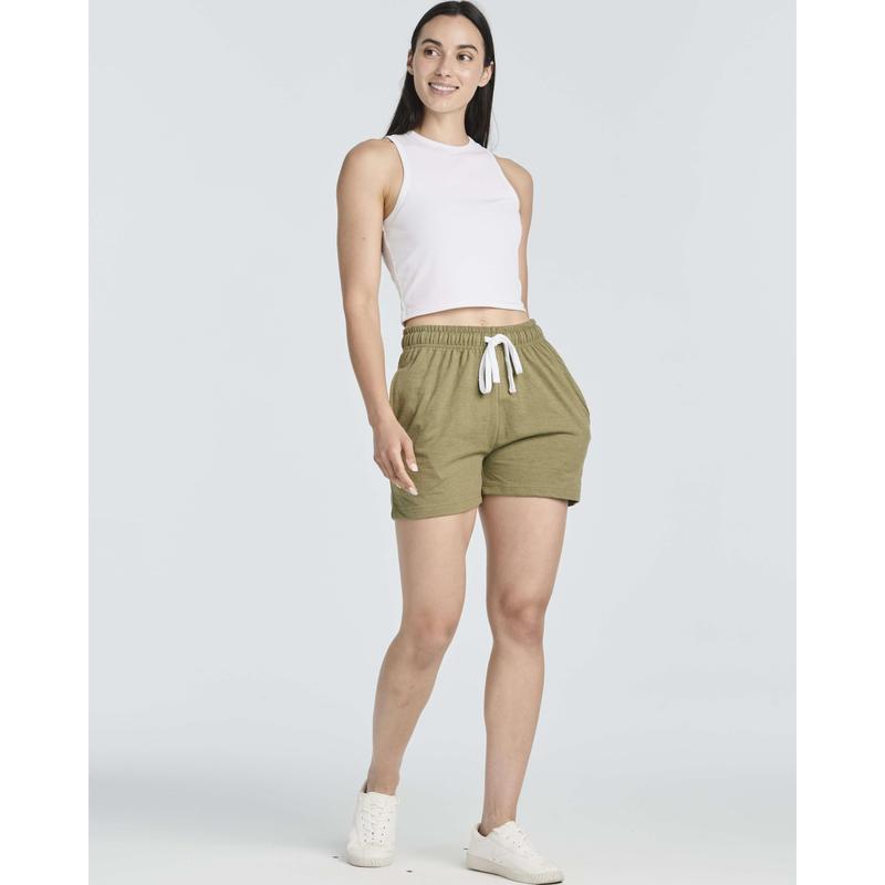 Real Essentials 3 Pack: Women’s Cotton French Terry Shorts Pockets - Casual Athletic Lounge (Available in Plus)