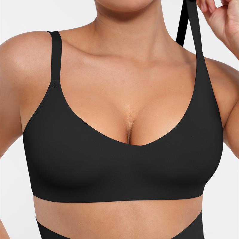 FeelinGirl Wireless Paded Bras for Women Built-in Soft Cups no Underwire Bralettes Full Coverage Everyday Bras Comfort Womenswear  Basic Fabric