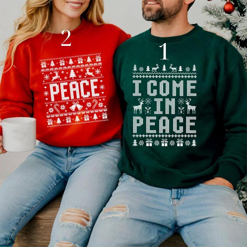 Matching Couples Ugly Christmas Sweatshirts Funny, Womens Christmas Sweatshirt, Merry Christmas, Cute Christmas Cookies Sweatshirt, Holiday Sweater