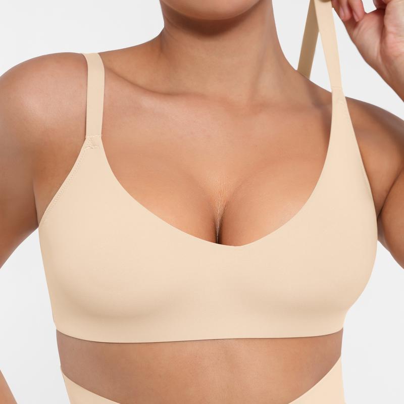 FeelinGirl Wireless Paded Bras for Women Built-in Soft Cups no Underwire Bralettes Full Coverage Everyday Bras Comfort Womenswear  Basic Fabric