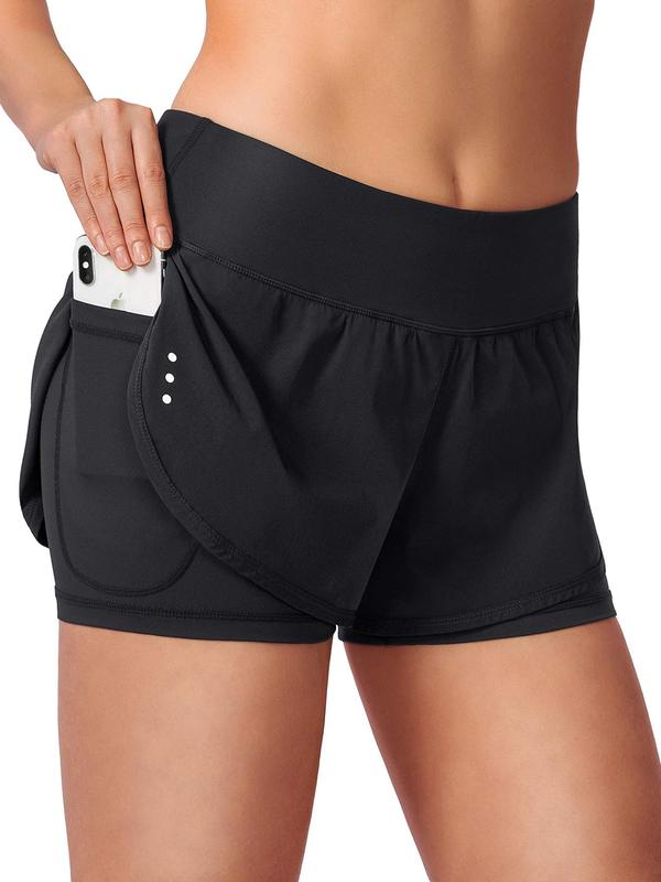 Women's 2-IN-1 Pocket Zipper Wrap Shorts, Summer Clothes Women, Casual Comfy Breathable Shorts for Daily Wear, Ladies Summer Bottoms