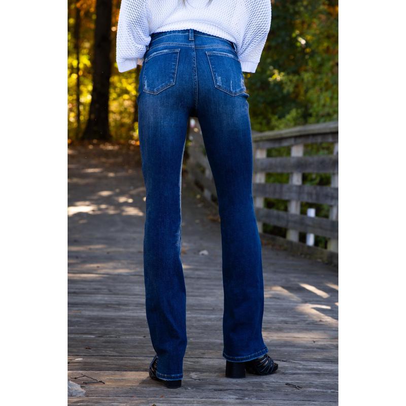 * 3 DIFFERENT LENGTHS! Judy Blue One For You, Me, And Her High-Rise Slim Fit Bootcut Denim Fabric Flat Fabric Flat Jean Womenswear