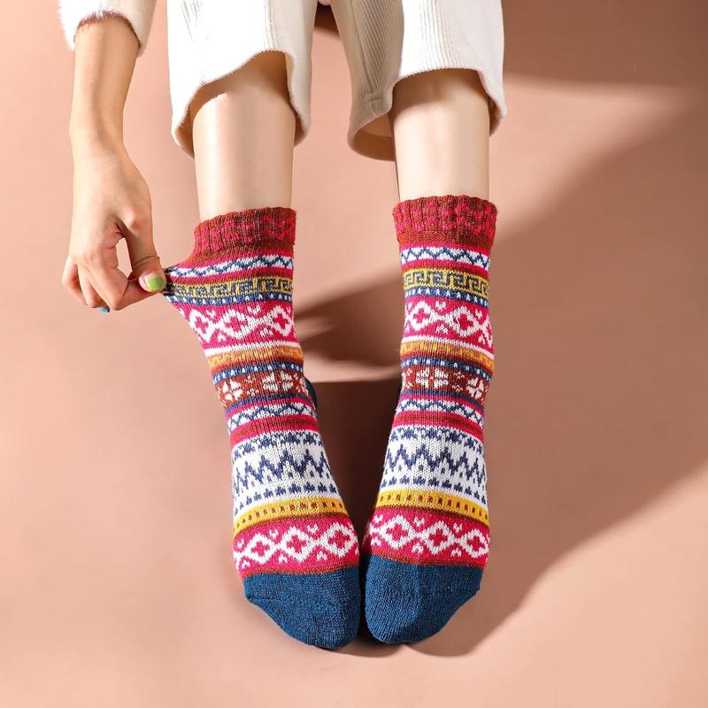 Clothclose Wool Socks - Winter Warm Wool Socks for Women Men, Soft Cozy Socks, Thick Knit Crew Socks Boot Socks for Women Men