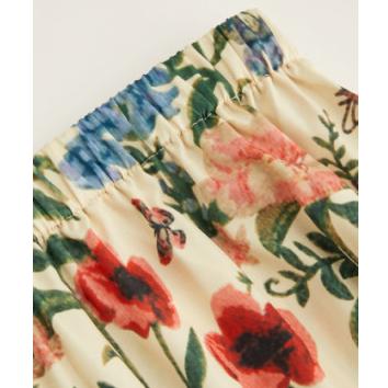 Cider [2 colors, size 2-26] Middle Waist Floral Maxi Skirt