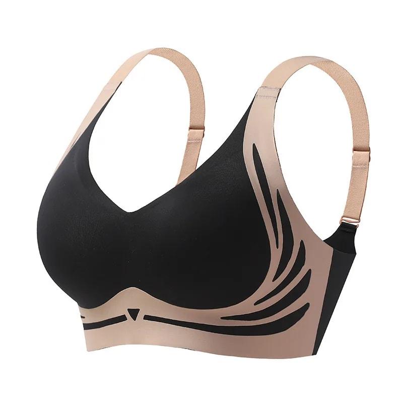 Lifting Anti-Sagging Wireless Push-up Bra Armpit Fat Control Anti-Slipping U Shaped Back Soft