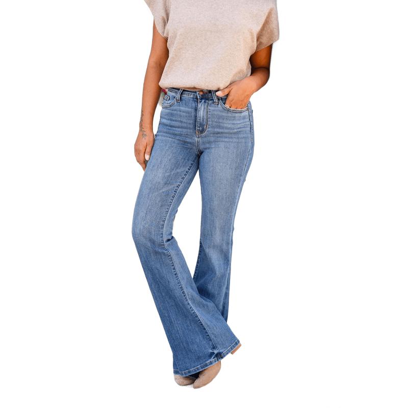 Judy Blue High Rise Medium Wash Classic Flare Jeans