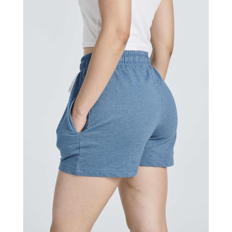 Real Essentials 3 Pack: Women’s Cotton French Terry Shorts Pockets - Casual Athletic Lounge (Available in Plus)