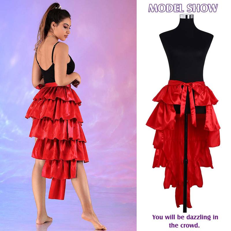 Women Costume Skirt Belly Dance Hip Scarf Latin Dance Skirts Festival Party Skirt for Adult Girls