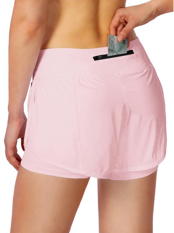 Women's 2-IN-1 Pocket Zipper Wrap Shorts, Summer Clothes Women, Casual Comfy Breathable Shorts for Daily Wear, Ladies Summer Bottoms