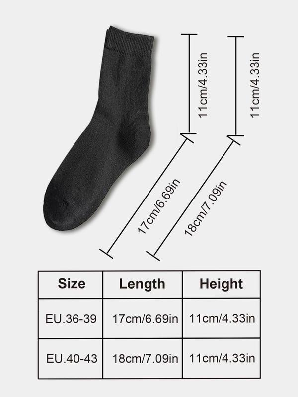 Women's 20 Pairs Solid Crew Socks, Casual Comfy Breathable Mid-calf Socks for Daily Wear, Multipack Knit Socks for All Seasons