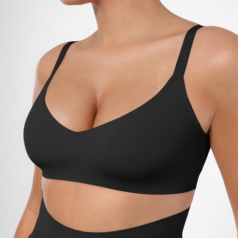 FeelinGirl Wireless Paded Bras for Women Built-in Soft Cups no Underwire Bralettes Full Coverage Everyday Bras Comfort Womenswear  Basic Fabric