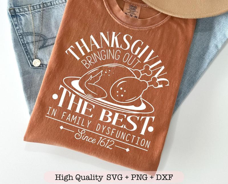 Comfort Colors Family Thanksgiving Sweatshirt - Sarcastic 2024 Family Dysfunction Shirt - Clothing, Womenswear