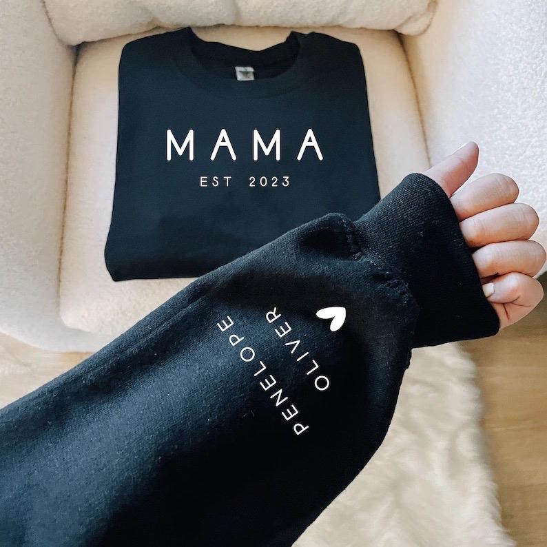 Women's MAMA Thin Print Sweatshirt - High Quality, Customizable Design