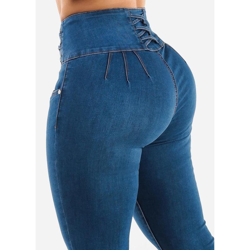 Levantacola High Waist Indigo Skinny Jeans