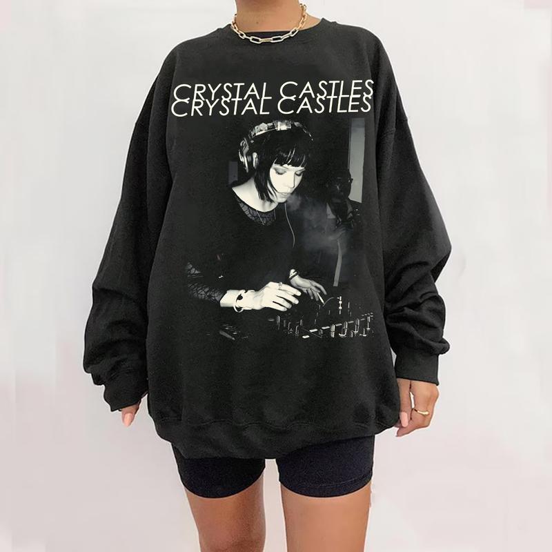 Crystal Castles Music Tour Shirt, 90s Crystal Castles Music Band Tee, Castles Alice Glass & Ethan Kath Tee, Doe Deer Song, Gift for Fans Cotton Fabric