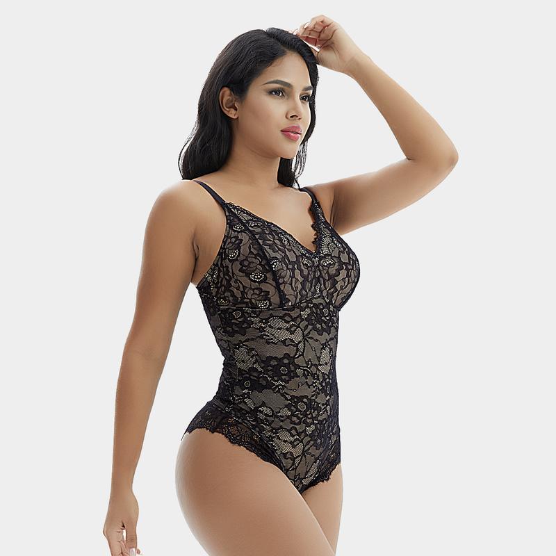 Sexy Lace Bodysuit Shapewear for Women 3580-Link A Thong Adjustable Underwear Womenswear Nylon