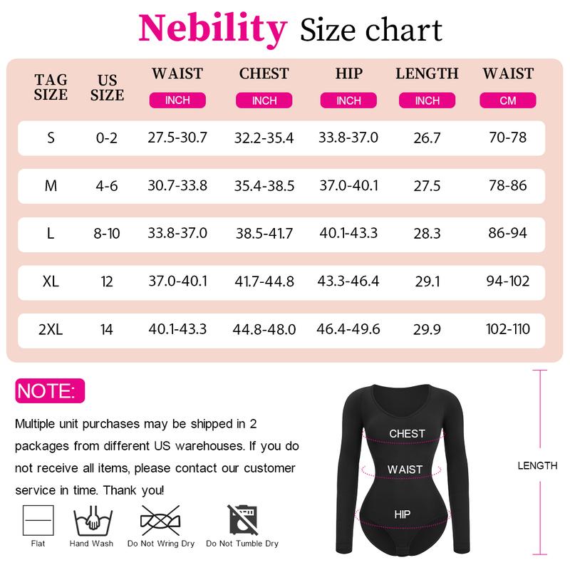 Nebility Long Sleeves V Neck Bodycon Black Basic Tops