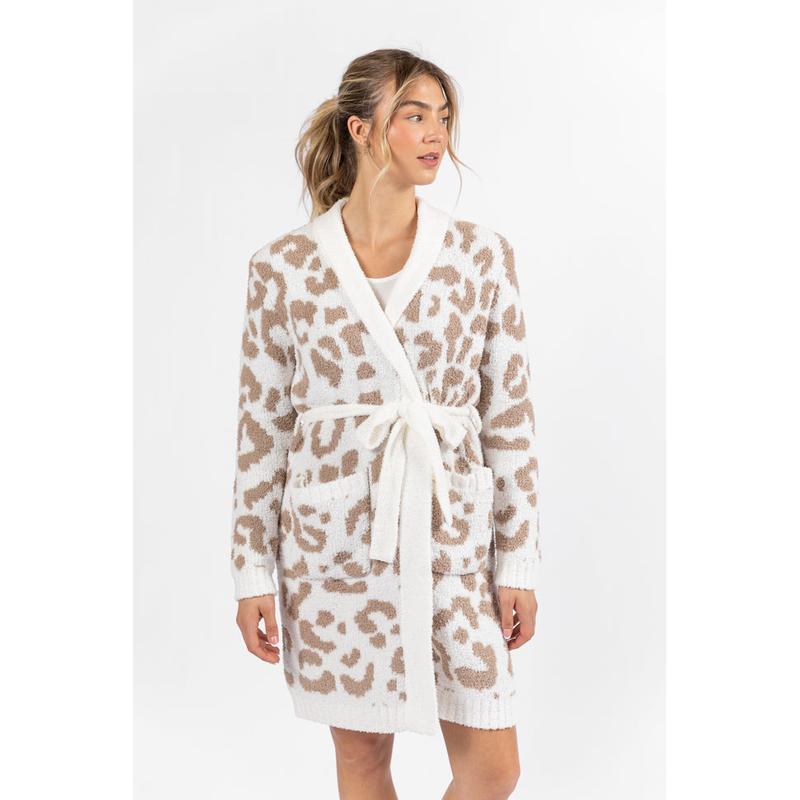 It Was All A Dream Light Leopard Robe DOORBUSTER