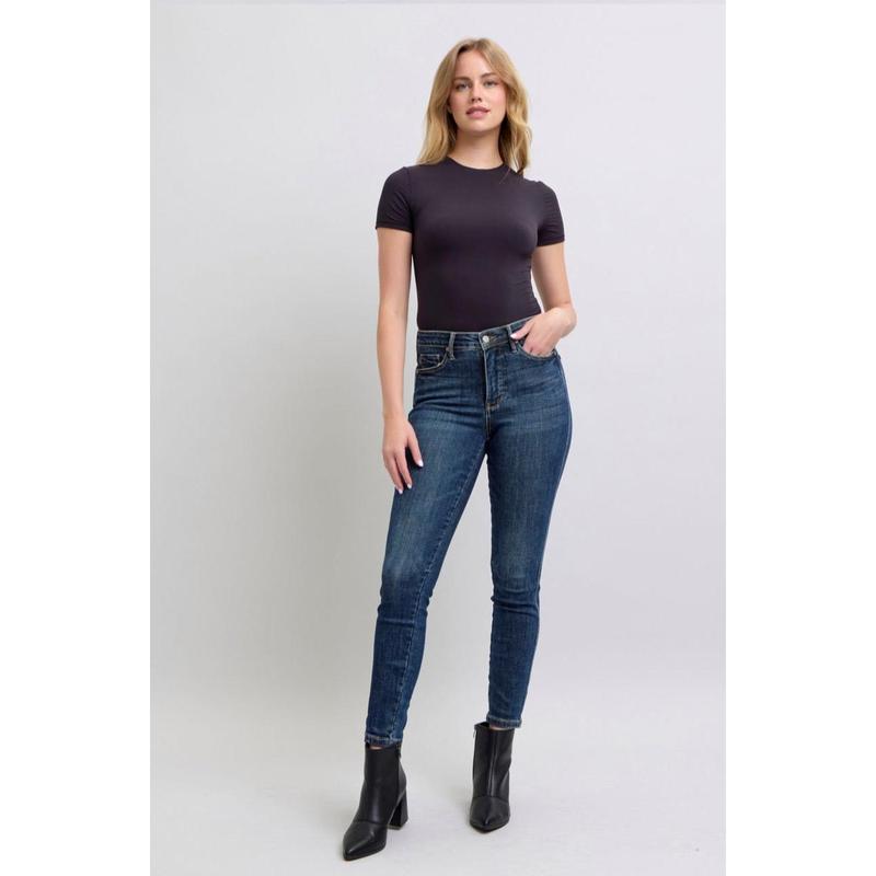 The Samantha Mid Rise Tummy Control Judy Blue Jeans