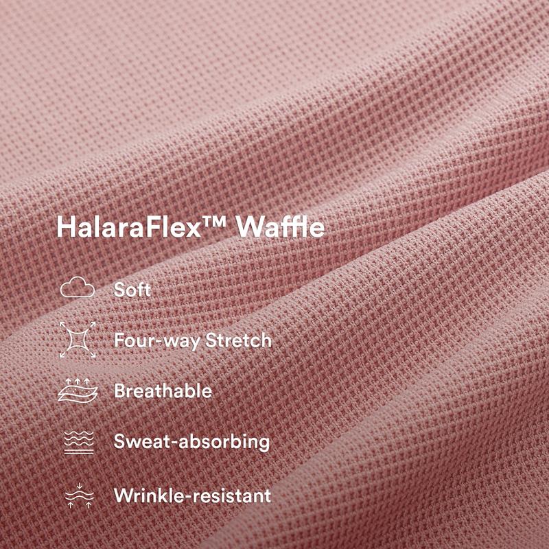 Halara Flex High Waisted Plicated Side Pocket Wide Leg Waffle Work Pants