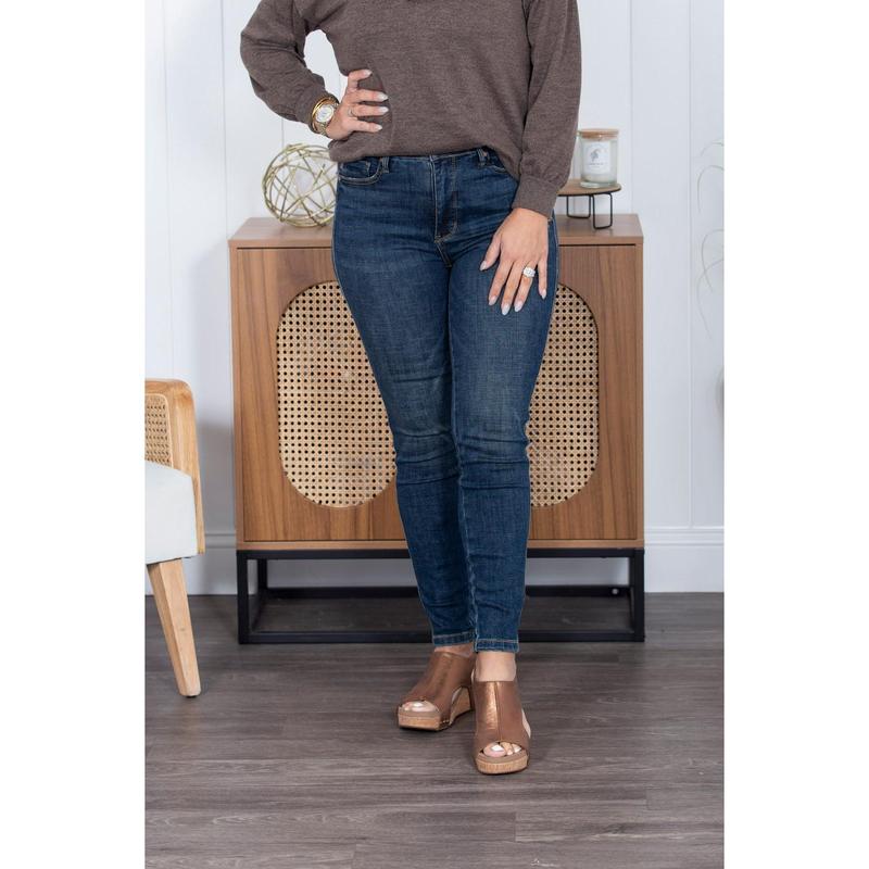 The Samantha Mid Rise Tummy Control Judy Blue Jeans