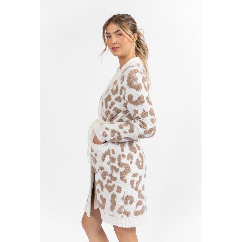 It Was All A Dream Light Leopard Robe DOORBUSTER