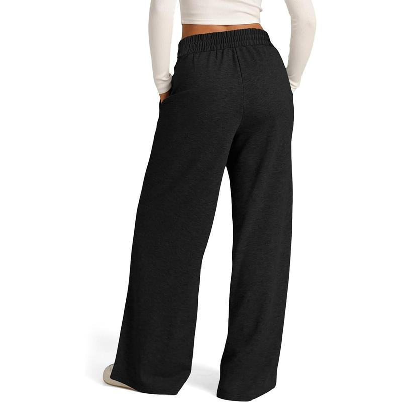 Womens Wide Leg Sweatpants Casual Loose Solid Color Pants Comfy Lounge Joggers Baggy Sweatpants