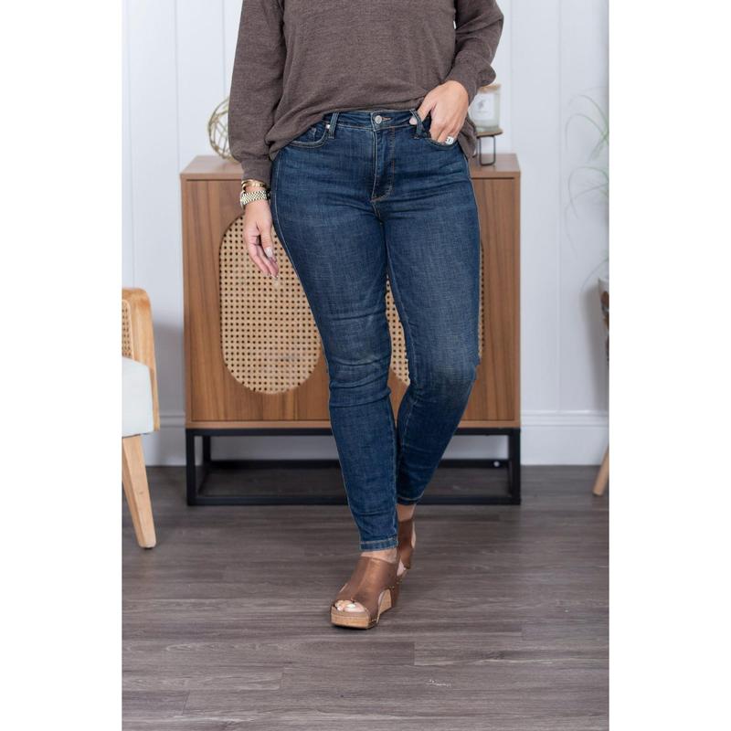 The Samantha Mid Rise Tummy Control Judy Blue Jeans