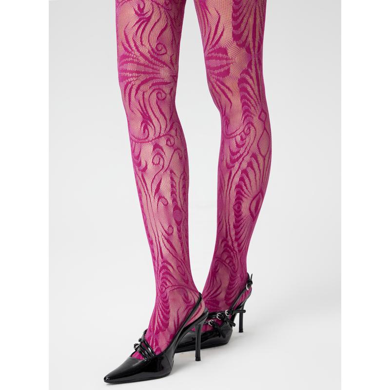 Cider [3 colors, size One Size-One Size] Floral Fishnet Tights