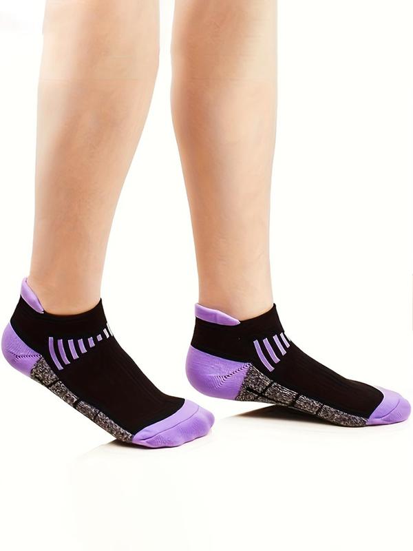 Women's Colorblock Ankle Socks, Casual Moisture Wicking Low Cut Socks, Soft Comfy Breathable Socks for All Seasons Daily Wear