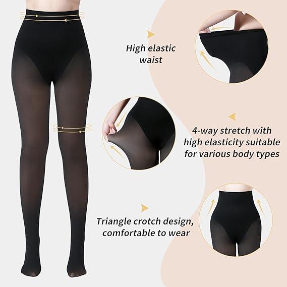 Hip-lifting Triangle Crotch Fleece Lined Tights-Women Warm Fake Translucent Tights High Waist Pantyhose Sheer Thick Warm Leggings For Women,Triangles Fleece Lined Tights