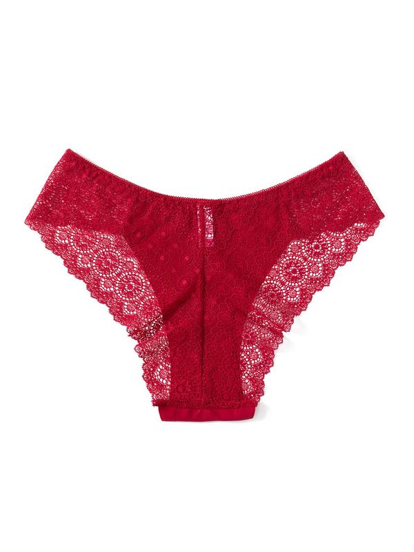 Women's Contrast Lace Panties, Soft Comfy Breathable Knicker for Daily Wear, Underwear for All Seasons