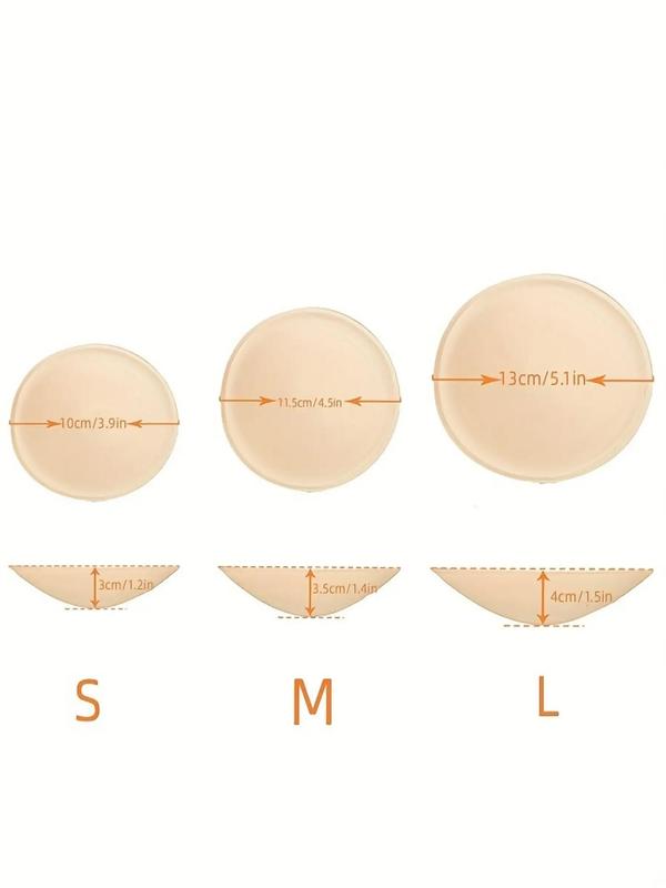 Women's 3 Pairs Solid Color Bra Pads, Reusable Invisible Bra Pads, Anti-Sagging Bra Pads, Women's Lingerie Accessories