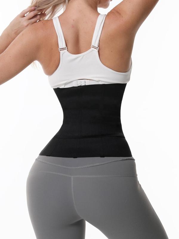 Women's Buckle Front Adjustable Waist Trainer, Basic High Stretch Compression Waist Cincher, Tummy Control Body Shaper, Lady Shapewear for Workout Gym