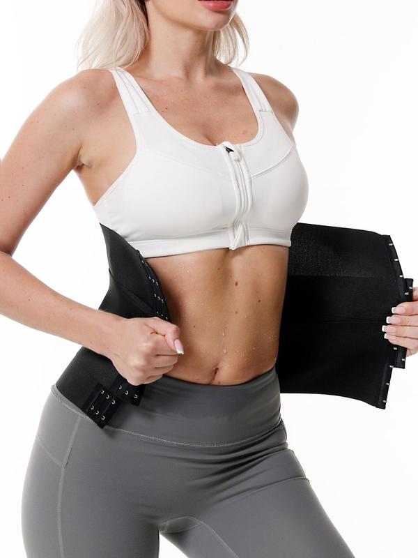 Women's Buckle Front Adjustable Waist Trainer, Basic High Stretch Compression Waist Cincher, Tummy Control Body Shaper, Lady Shapewear for Workout Gym