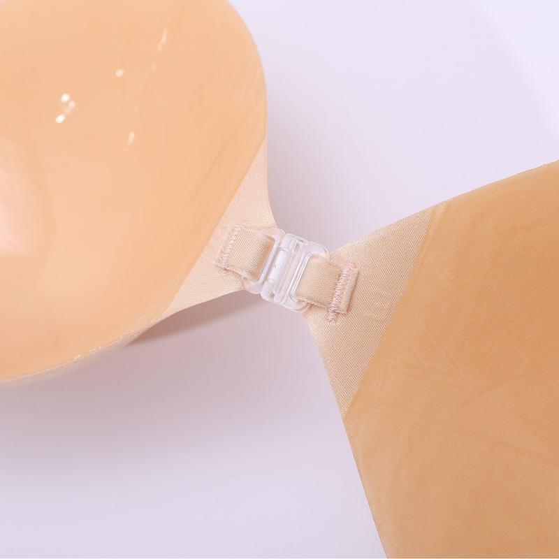 KISWON 2024 Newest Adhesive Bra Strapless Sticky Invisible Push up Silicone Bra for Backless Dress with Nipple Covers