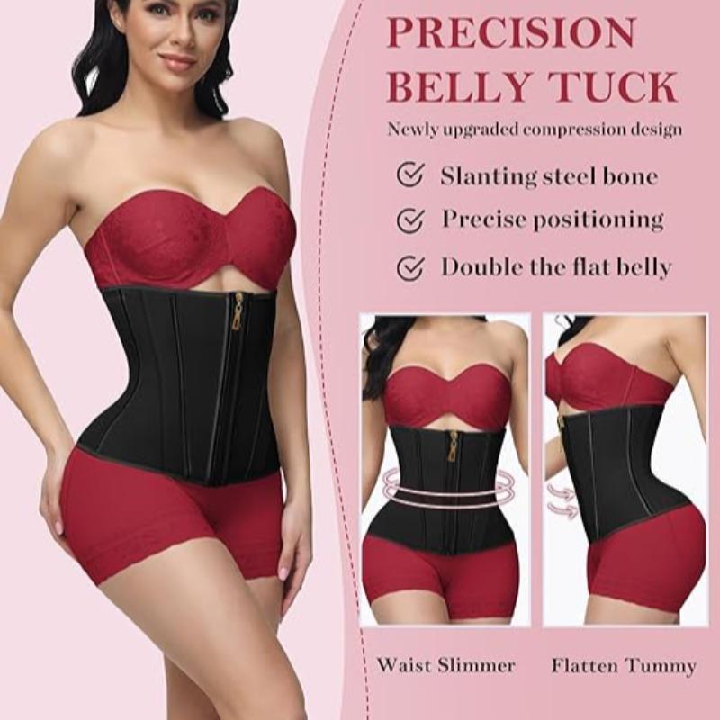 Summer Women's Basic Hook & Eye Design Compression Waist Shaperwear Belt, Fitness Equipment, (Recommended to Buy a Size Up If There's a Fuller Belly, Waist Or Hips）